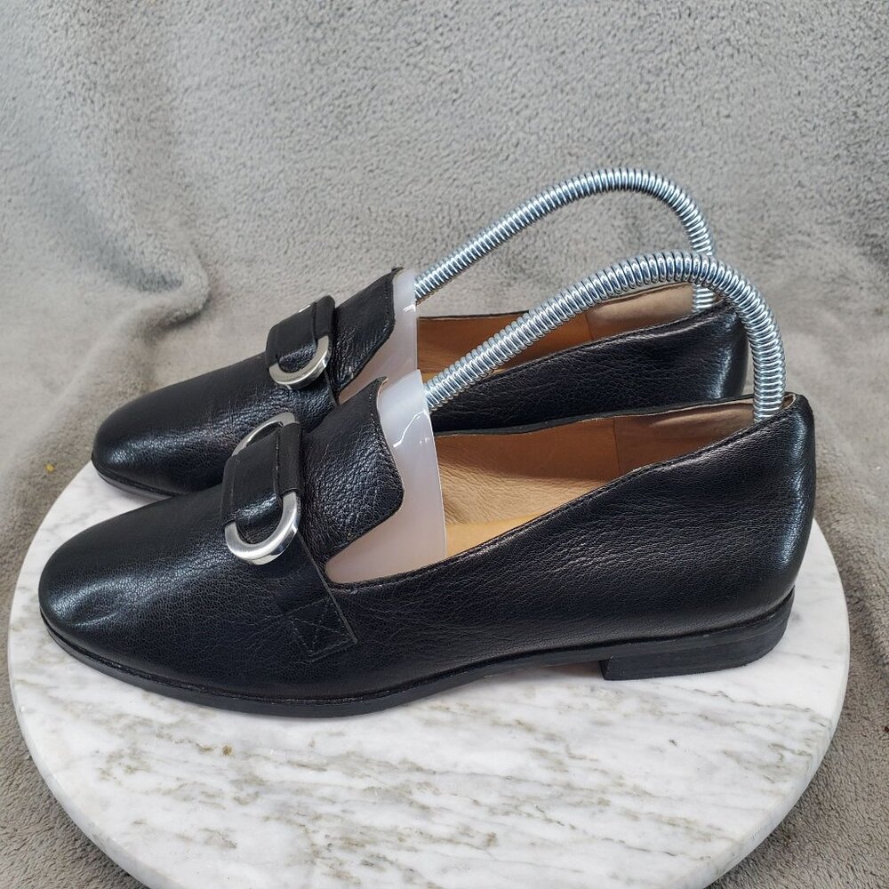Corso Como Shoes Womens Size 7 Clarrah Black Leather Loafers